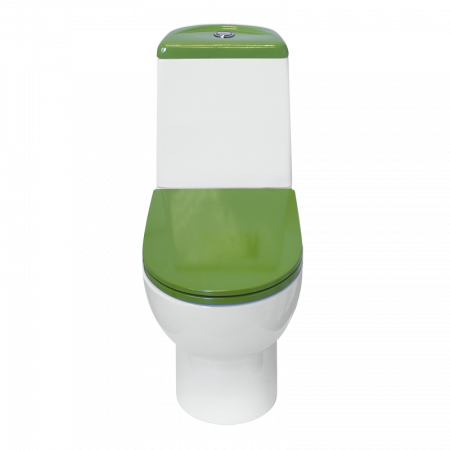 Унитаз Sanita Luxe Best Luxe SL DM Sea BSTSLCC09130522 Белый с бачком и зелёным сиденьем Микролифт